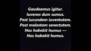 GAUDEAMUS IGITUR De Brevitate Lyrics lirik Words text Brahms Academic Student Prince graduation song [upl. by Keligot]