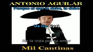 Antonio Aguilar  Mil cantinas  Karaoke Lazo [upl. by Mcgill]