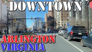 Arlington  Virginia  4K Downtown Drive [upl. by Hgielyk]