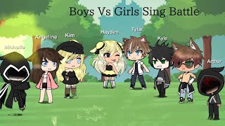 Boys vs girls gacha life sing battle [upl. by Oijimer]