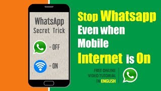 How to Stop WhatsApp Without Switching Off Internet  Simple Secret WhatsApp Trick in English [upl. by Aicilaanna]