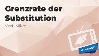 Grenzrate der Substitution Mikroökonomie  StudyHelpTV [upl. by Avenej]