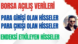 BORSA AÇILIŞ VERİLERİ  PARA GİRİŞİ VE ÇIKIŞI OLAN HİSSELER  ALANLAR VE SATANLAR SON HALKA ARZLAR [upl. by Vullo]