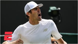 Stan Wawrinka falls in the 2nd round to unseeded American Reilly Opelka  2019 Wimbledon Highlights [upl. by Atnovart]