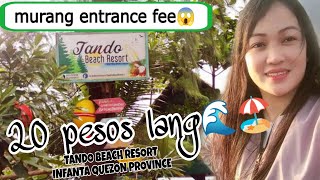 TANDO BEACH RESORT INFANTA QUEZON PROVINCE 🏖️🌊🥶 [upl. by Yliram]