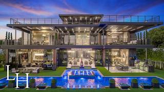 Touring a 48000000 Modern Florida Mansion With Superyacht Dock [upl. by Lubeck]