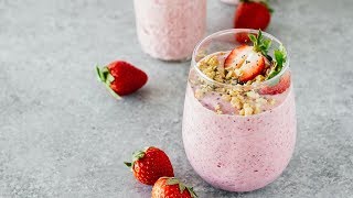 Strawberry Banana Chia Seed Smoothie [upl. by Nalyac]