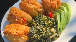 CALLALOO AND SALTFISH JAMAICAN STYLE RECIPE  HOW TO MAKE JAMAICAN CALLALOO [upl. by Harv237]