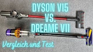 Dyson V15 vs Dreame V11 Akku Staubsauger Vergleich [upl. by Htes]