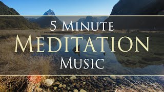 5 Minute Meditation Music  Beautiful Healing Relaxing Meditation Music Timer [upl. by Casanova]