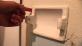 DIY  How to Remove a Wall Installed Toilet Paper Dispenser [upl. by Fannie]