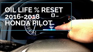 2016 Honda pilot oil life reset [upl. by Rhines38]