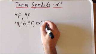 Spectroscopic term symbols three d electrons d³ part 2 [upl. by Corson]