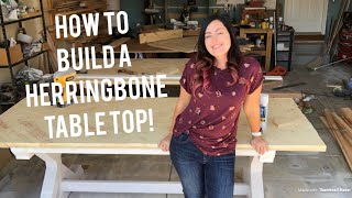 How to Build a Herringbone top Table [upl. by Andris]