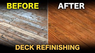 Old Deck DIY Restoration – Easy Fix for Weathered Wood [upl. by Xenophon]