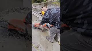 beton slopen beton zagen met Stihl Ts800 bij Shenhoff Sloopbedrijf [upl. by Dever]