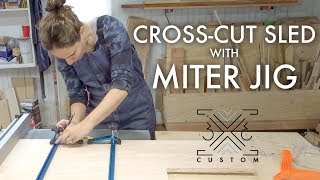 Making a Cross Cut Sled  Miter Jig  Stop Block  TTrack  Woodworking [upl. by Jabez308]