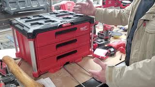 03 Milwaukee PACKOUT 3Drawer Tool Box [upl. by Ashli]