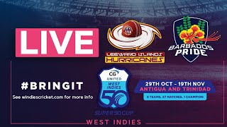 🔴 LIVE Leewards v Barbados  CG United Super 50 [upl. by Launcelot743]