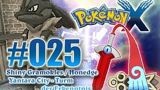 Lets Play Pokemon X  Nr25  Shiny Gramokles Honedge Yantara  Turm Erkenntnis  Deutsch HD [upl. by Adnahsed]