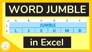 How to Create a Word Jumble in Excel  Make a Word Scramble in Excel  Tutorial [upl. by Sims]