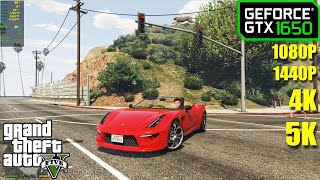 GTX 1650  GTA 5  1080p 1440p 4K and 5K [upl. by Wells]