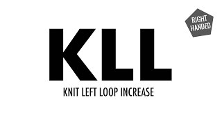 Knit Left Loop Increase KLL Knitting Increase  Right Handed [upl. by Rebane]