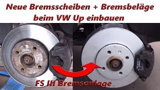 VW Up  Bremsscheiben und Bremsbeläge erneuern FS III Bremse Seat Mii Skoda Citigo [upl. by Anaehr]