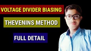 Voltage divider biasing  circuit and formulas  Thevenin method  electronic devices analysis [upl. by Relyk]