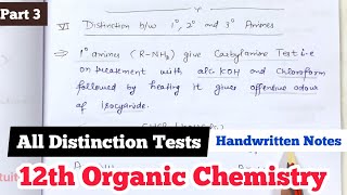 Type 3  All Distinction Test Organic Chemistry 12th  CBSE  NEET JEE and Other Board Exam 2024 [upl. by Aerdno712]