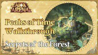 Peaks of Time Walkthrough Secrets of the Forest  AFK Arena [upl. by Greenman341]