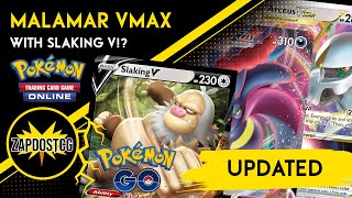 Malamar VMAX Deck Gets Slaking V OHKO MACHINE From Pokemon Go Pokemon TCG [upl. by Cirded]