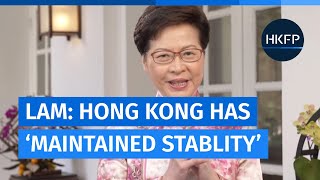 Hong Kong Chief Exec Carrie Lams Lunar New Year message City has returned to stability [upl. by Aiem744]