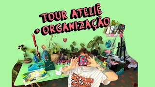 Tour e organização do meu ateliê de arte [upl. by Arehc]