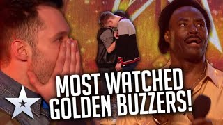 MOST WATCHED GOLDEN BUZZER AUDITIONS  Britains Got Talent [upl. by Newo]