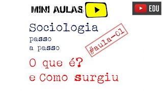 SOCIOLOGIA o que é e como surgiu [upl. by Assira]