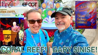 Epcot Candlelight Dinner Package Coral Reef Dining Review  GARY SINISE [upl. by Weinreb]