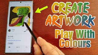 Samsung Galaxy S23 Ultra Penup Create ArtworkColour in your Favourite Pics From Colouring Books [upl. by Janeczka]