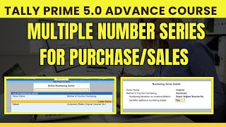 Multiple Voucher Numbering Series Without creating Separate Voucher Types  Tally Prime Tips [upl. by Roberson]