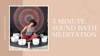 5 Minute Sound Bath Meditation With Crystal Singing Bowls [upl. by Asirehc461]