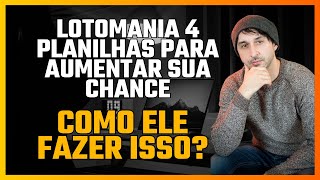 LOTOMANIA 4 PLANILHAS PARA AUMENTAR SUA CHANCE [upl. by Kuo]