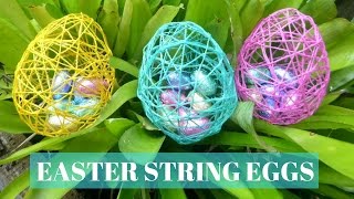 Easter Crafts  DIY Easter String Eggs [upl. by Akcirahs]