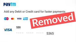 How To Remove Payment Method From PaytmDelete Saved Credit amp Debit Cards [upl. by Aneeram]