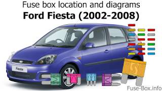 Fuse box location and diagrams Ford Fiesta 20022008 [upl. by Enoitna999]