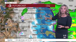 Heavy snow in Denver A foot possible as historic snow totals slam Colorado [upl. by Dareen]