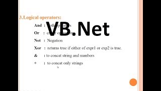 VBNet Programming Language For Beginners  Part2 [upl. by Moffit581]