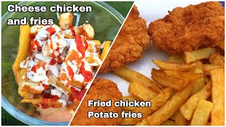 Chicken loaded fries with cream cheese recipe  chicken loaded fries recipe  chicken fry recipe [upl. by Serles]