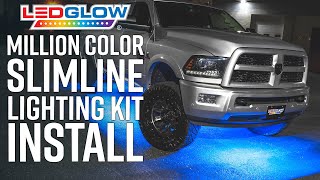 Installation  LEDGlow Million Color Slimline Underglow For Trucks [upl. by Diver]