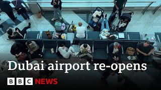 Dubai airport chaos after Gulf storms  BBC News [upl. by Rases4]