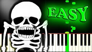 SPOOKY SCARY SKELETONS  Easy Piano Tutorial [upl. by Anelrac]